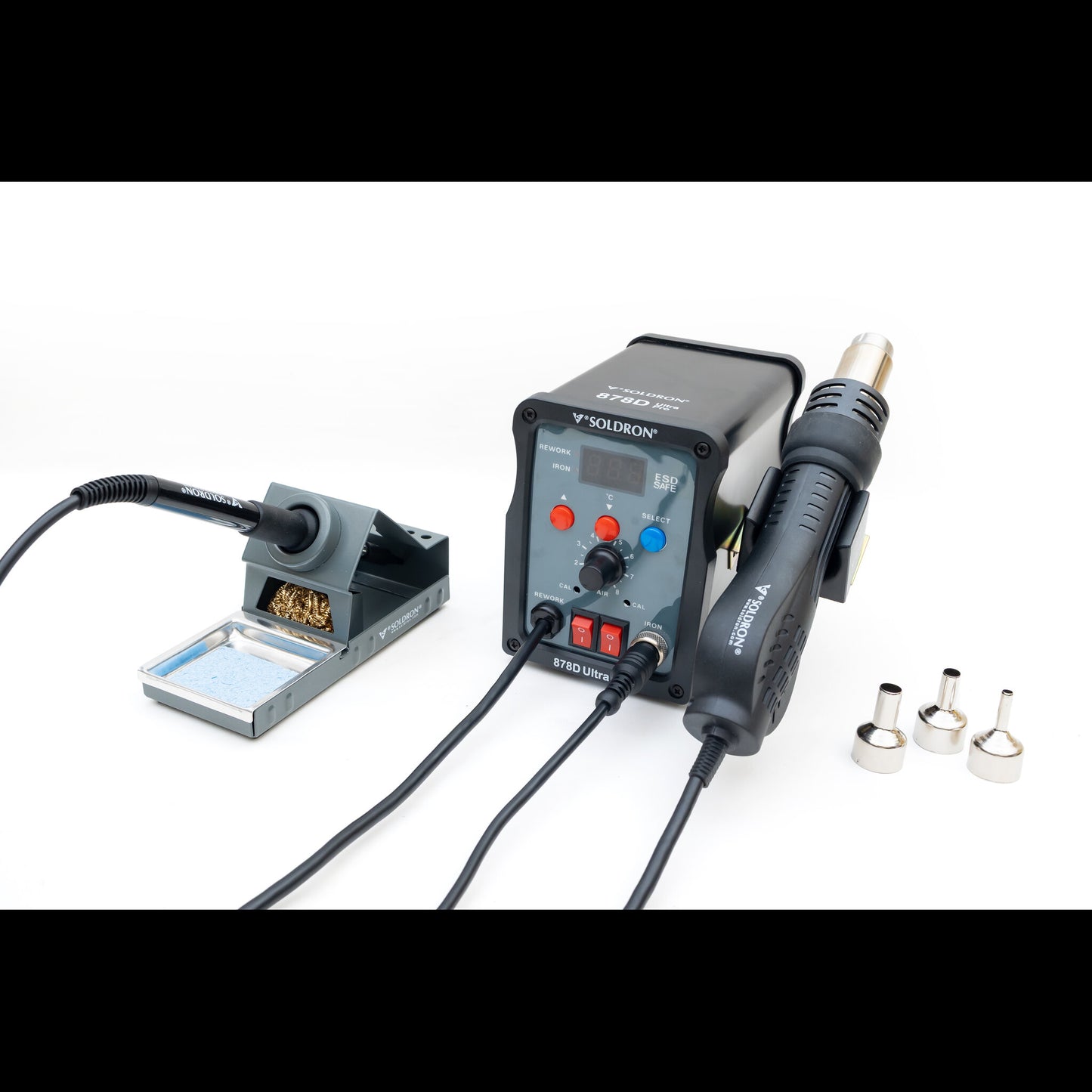 Soldron 878D Ultra Pro 2-in-1 Hot Air and Soldering Station