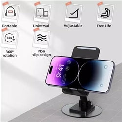 Folding Lifting Bracket Tablet Stand, Phone Stand Holder All Metal Base Angle Adjustable Cellphone Bracket (Pack of 1)