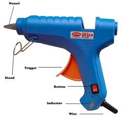 Mario 40 Watt Hot Melt Professional Glue Gun with Light Indicator, Constant Temperature & Long Durability