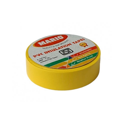 Mario PVC Insulating Tape - Yellow Color - 1 Piece Pack