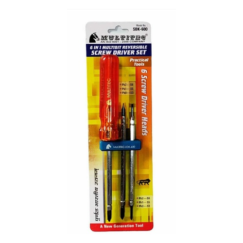 Multitec  6 in 1 MULTI BIT REVERSIBLE SCREWDRIVER SET