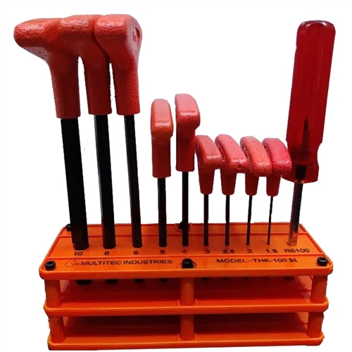 Multitec 9 PCS T-HANDLE HEX DRIVER SET (METRIC)