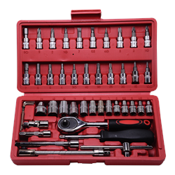 46 in 1 Pcs Tool Kit &amp; Screwdriver and Socket Set Multi Purpose Combination Tool Case