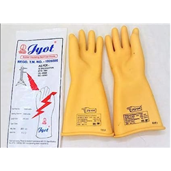 Jyot Electrical Rubber Insulating Seamless Hand Safety Gloves-Pack of 1