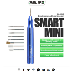 RELIFE RL068B Wireless Charging Smart Rechargeable Sanding Pen Tool for Lattice Cutting IC Grinding Motherboard Polished Repair